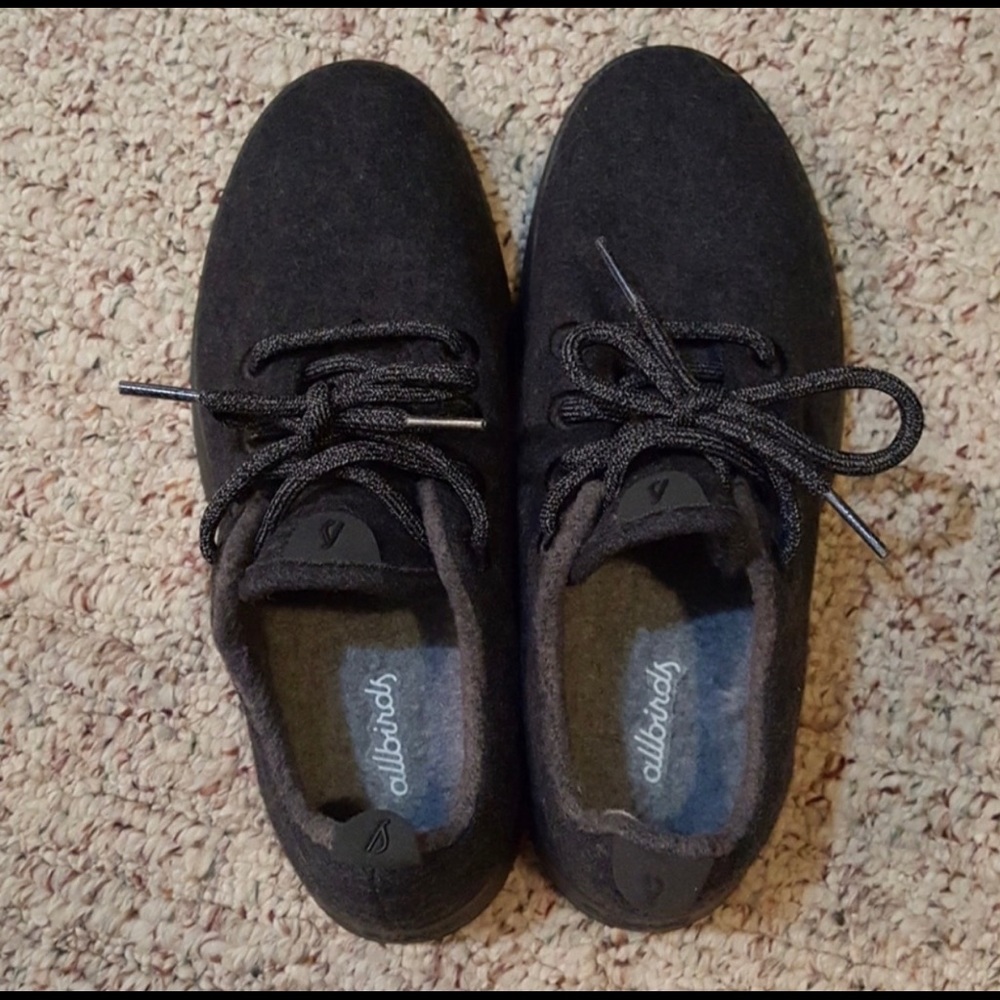 Allbirds wool runners sneakers black size 8